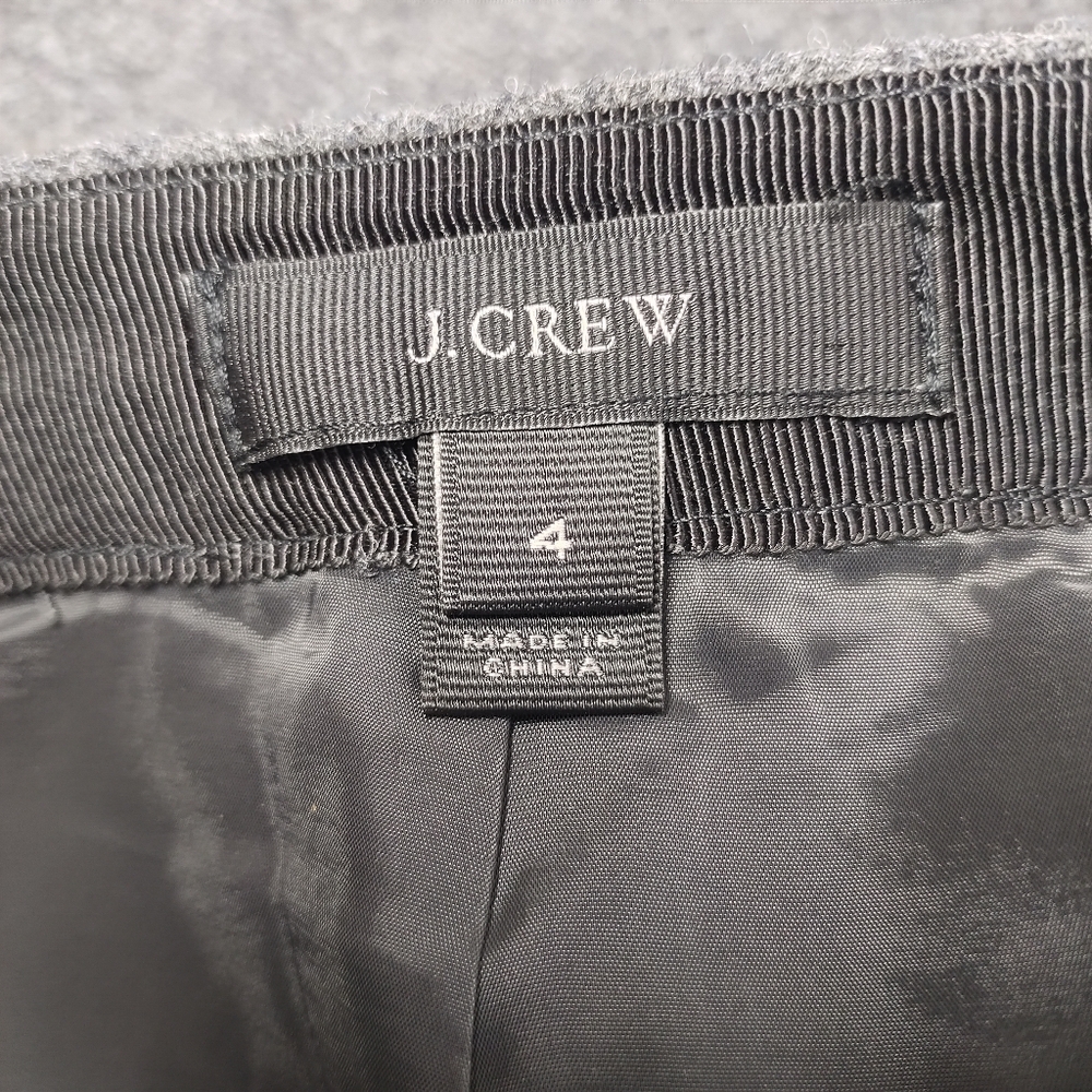 J. Crew Wool Blend Origami Skirt Mini Sequins Gray Women's Size 4 - Picture 11 of 12